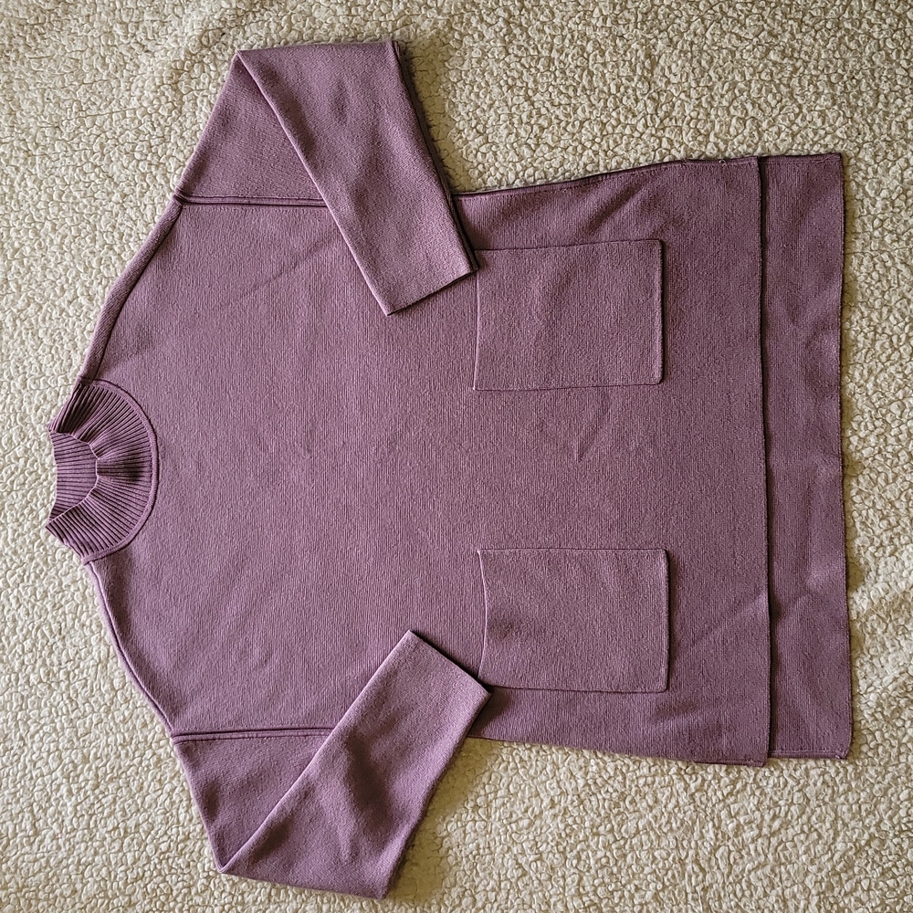 NWOT Chico's Mock Neck Tunic Sweater in Lavender